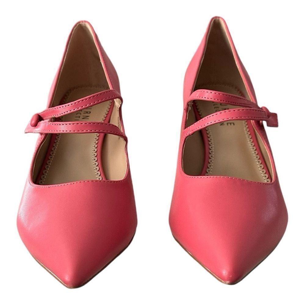 Journee Collection Sydney Mary Jane Stiletto Pumps Coral Pink Heels Womens 12 NW - Picture 4 of 9